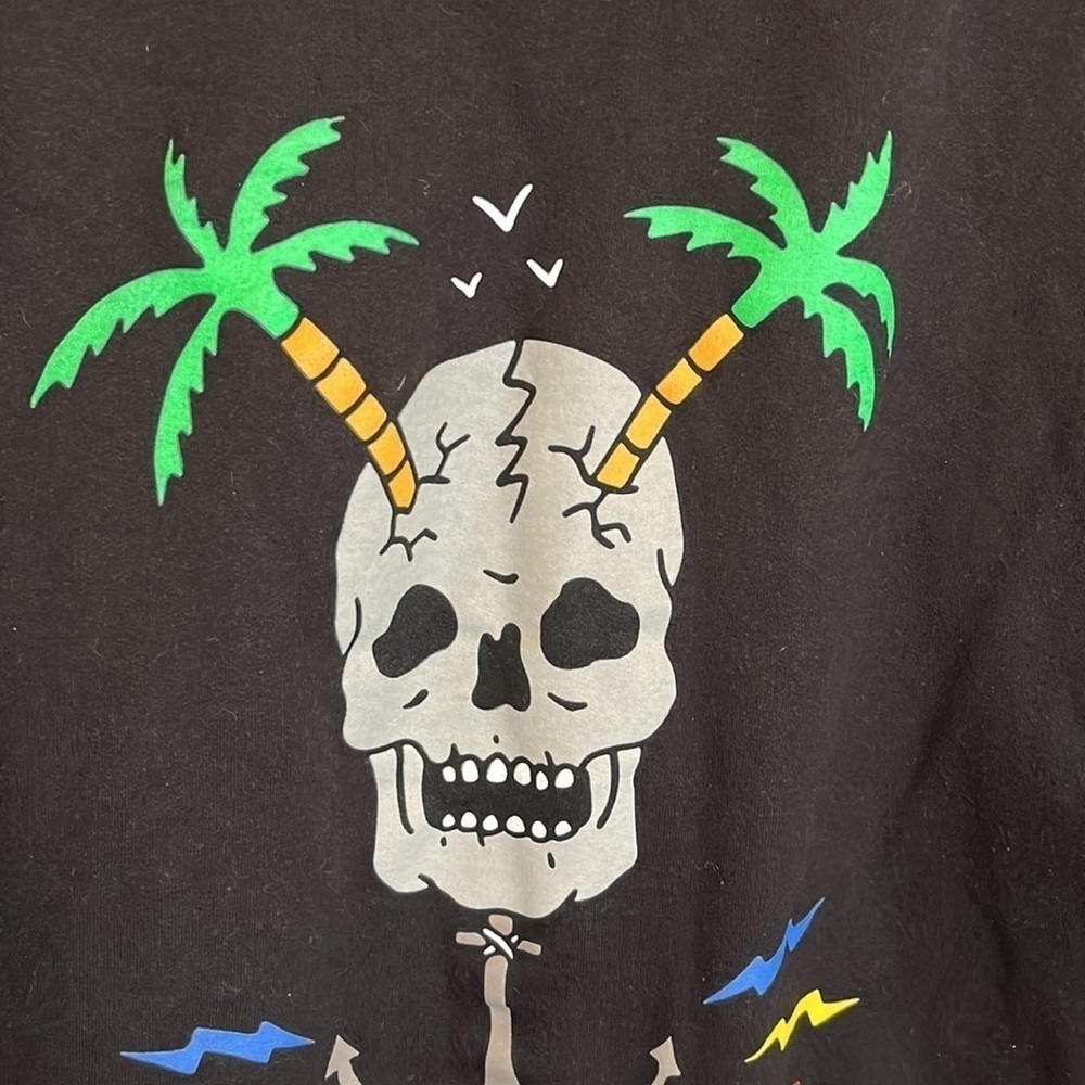 Barney Cools Black Skull Pullover Sweatshirt - image 5